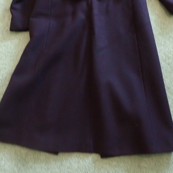 VTG MDP Deep Eggplant Wool Long Coat - Picture 8 of 16